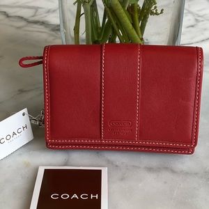 COACH Red Soft Leather Multi Case Wallet FS3485 - NWT